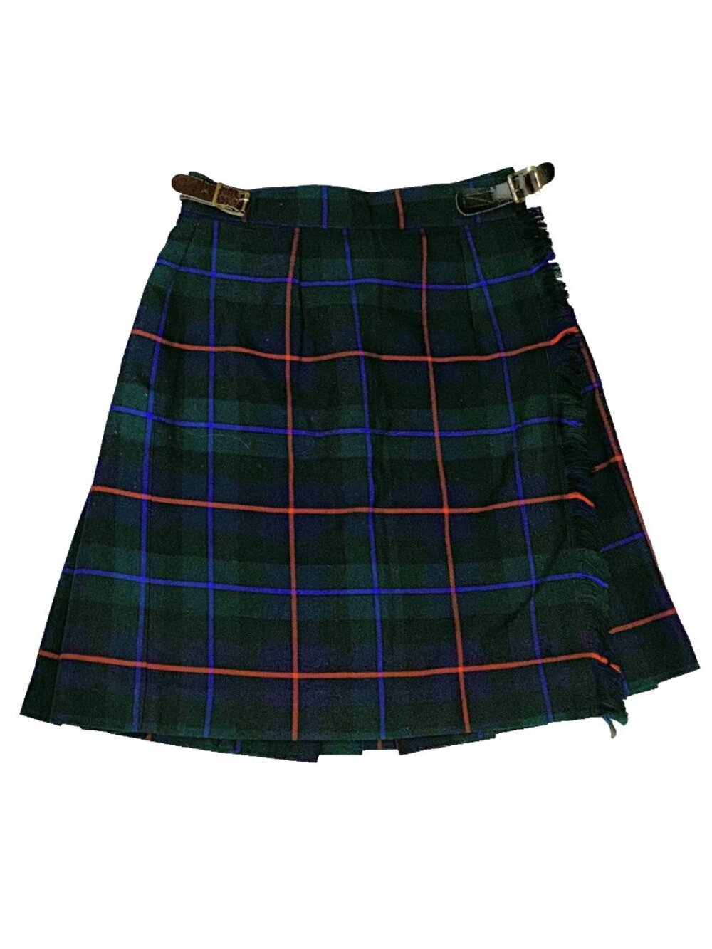 Vintage Y2K McCarthy Tartan Plaid Kilt Skirt 24" Waist XS Pleated Buckle A-Line